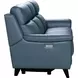 Kester Masen Bluegray Leather Power Reclining Living Room Set with Power Headrest and USB Charging