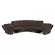 Bronco Plush Umber 6 Piece Modular Reclining Sectional with Console and USB Charging
