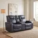 Keziah Blue Double 74" Power Reclining Loveseat with Center Console