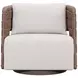 Maldives White Performance Fabric Outdoor Swivel Chair