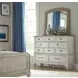 Litchfield Sunwashed and Brown 10 Drawer Cotswold Dresser with Rectangular Landscape Mirror
