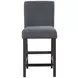 High Line Gray Upholstered Counter Height Chair Set of 2