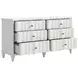 Haven Warm White Upholstered Canopy Poster Bedroom Set