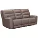 Lawmere Sydney Brunette 86" Zero Gravity Triple Power Reclining Sofa with USB Charging