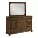 Commonwealth Rich Hazelnut 6 Drawer Witham Dresser with Rectangular Mirror