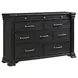 Paterson Black and Gray Upholstered Storage Bedroom Set with LED