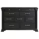 Paterson Black and Gray Upholstered Storage Bedroom Set with LED