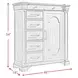 Paterson Black 7 Drawer Door Chest