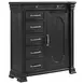 Paterson Black 7 Drawer Door Chest