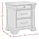 Paterson Black 3 Drawer Nightstand