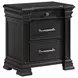 Paterson Black 3 Drawer Nightstand