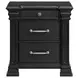 Paterson Black 3 Drawer Nightstand
