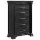 Paterson Black 6 Drawer Chest