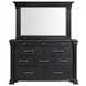 Paterson Black 10 Drawer Dresser and Rectangular Mirror