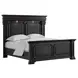 Paterson Black King Panel Court Bed with USB Charging and LED