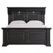 Paterson Black King Panel Court Bed with USB Charging and LED