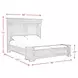 Paterson Black and Gray King Upholstered Storage Panel Bed with LED