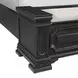 Paterson Black and Gray Queen Upholstered Storage Panel Bed with LED