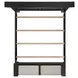 Paterson Black and Gray King Upholstered Storage Panel Bed with LED