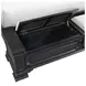 Paterson Black and Gray Queen Upholstered Storage Panel Bed with LED