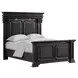 Paterson Black Queen Panel Bed with USB Charging and LED