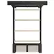 Paterson Black and Gray Queen Upholstered Storage Panel Bed with LED