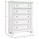 Kingsley Cherry Brown 5 Drawer Chest