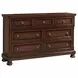 Kingsley Cherry Brown 8 Drawer Dresser