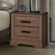 Coventry Hall Pecan 2 Drawers Nightstand