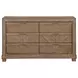 Montana Brown 6 Drawer Dresser