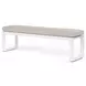 Newport Canvas Natural Upholstered Outdoor Dining Bench