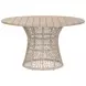 Knit Beige 54" Round Outdoor Dining Table