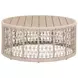 Knit Beige Round Outdoor Cocktail Table