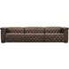 Savion Deux 43" Brown 3-Seater 126" Sofa with Dual Power Recliners and Triple Power Headrests