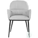 Kora Pewter Leather Dining Arm Chair