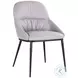Kora Pewter Leather Dining Side Chair