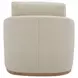Linden Soft Beige Upholstered Swivel Accent Chair
