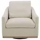 Linden Soft Beige Upholstered Swivel Accent Chair