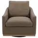 Linden Soft Taupe Upholstered Swivel Accent Chair