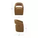 Barrow Amber Glow Performance Fabric Upholstered Swivel Dining Chair