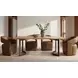 Barrow Tan Leather Upholstered Swivel Dining Chair