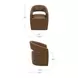 Barrow Tan Leather Upholstered Swivel Dining Chair