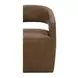 Barrow Tan Leather Upholstered Swivel Dining Chair