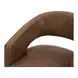 Barrow Tan Leather Upholstered Swivel Dining Chair