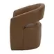 Barrow Tan Leather Upholstered Swivel Dining Chair