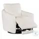 Bonnie White Faux Fur Swivel Chair with Power Footrest