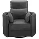 Arcadia Vintage Slate Leather Swivel Glider Power Recliner with USB Charging