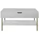 Whitman White And Champagne Rectangular Lift Top Cocktail Table