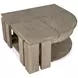Conrad Stone Harbor Gray Free Form Lift Top Cocktail Table