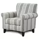Grande Mist Gray and Blue Upholstered Accent Chair